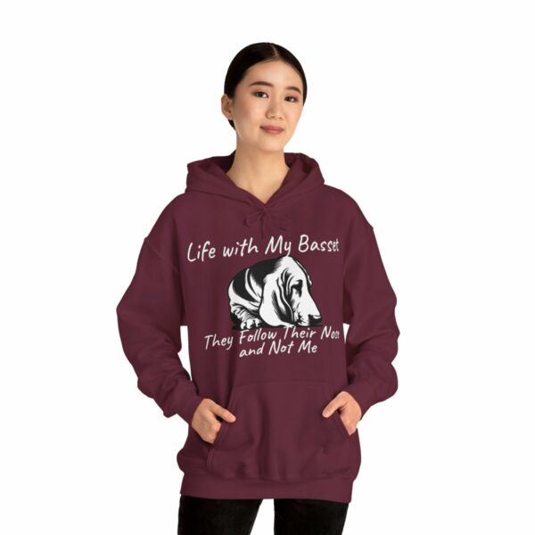 Life with My Basset Hooded Sweatshirt - Image 45