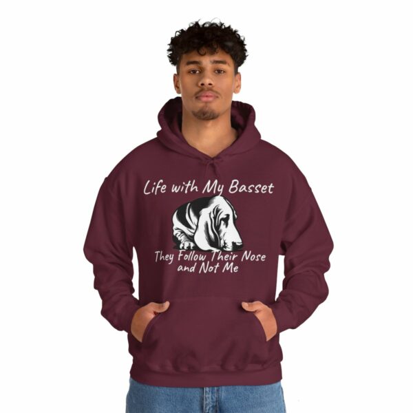 Life with My Basset Hooded Sweatshirt - Image 46