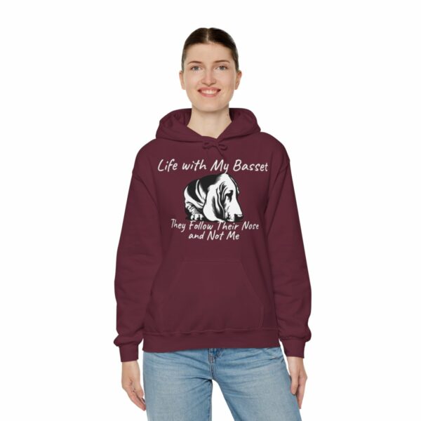 Life with My Basset Hooded Sweatshirt - Image 47