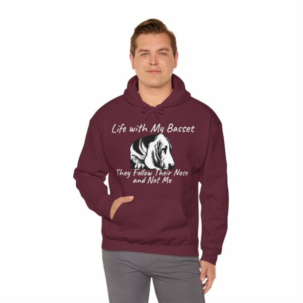Life with My Basset Hooded Sweatshirt - Image 48