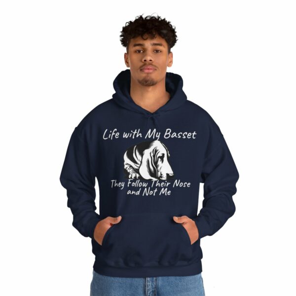 Life with My Basset Hooded Sweatshirt - Image 7