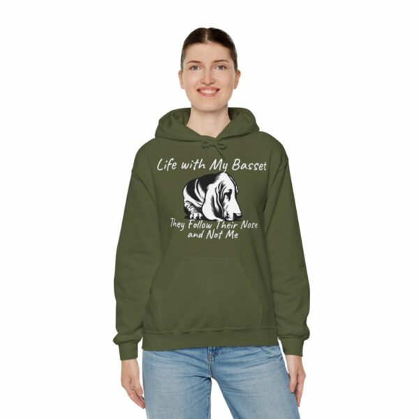 Life with My Basset Hooded Sweatshirt - Image 60