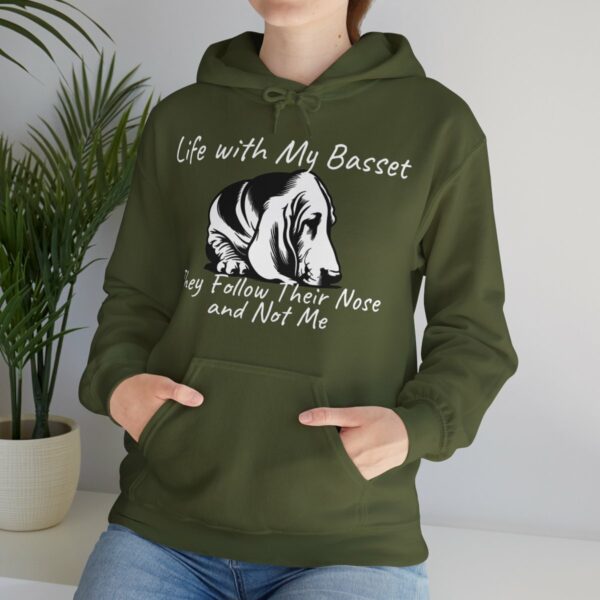 Life with My Basset Hooded Sweatshirt - Image 65